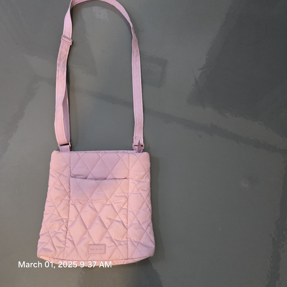 Pink/Lavender Quilted Shoulder Bag/ Crossbody